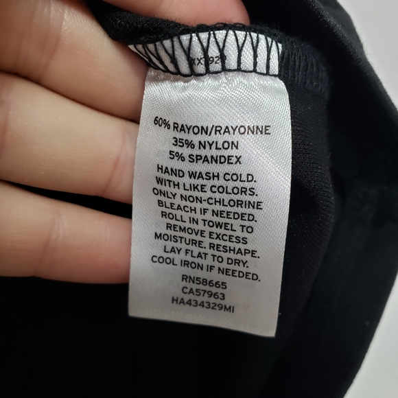 Halogen black 3/4 quarter sleeve length top - Picture 3 of 4